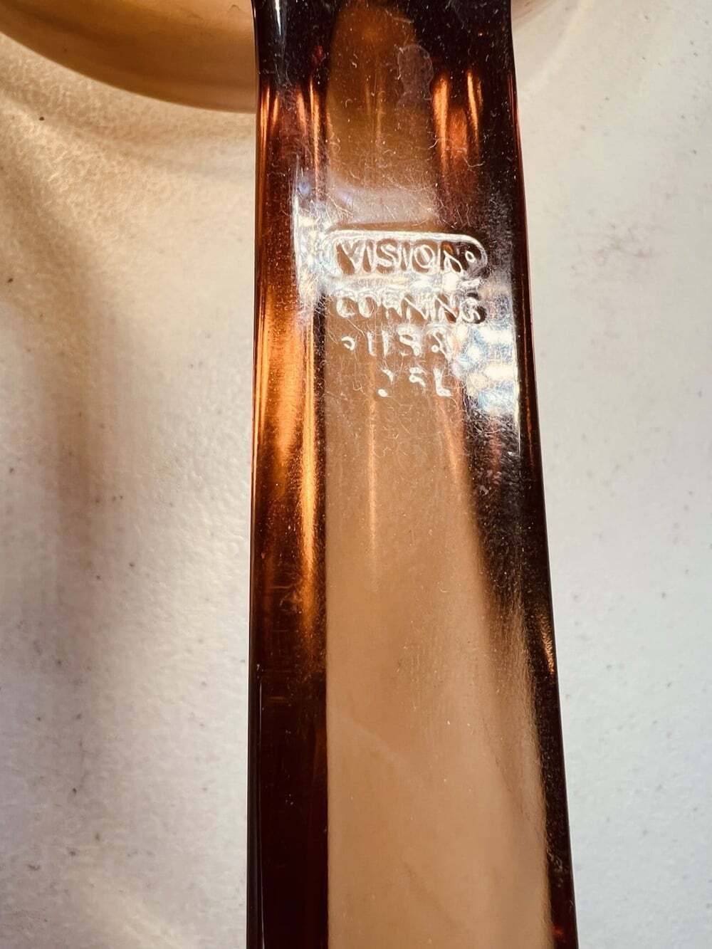 Corning Visions Amber Glass Saucepans With Lids Set of 2 - Picture 3 of 7